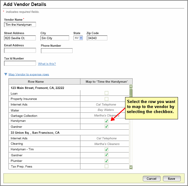 Managing Property Vendors